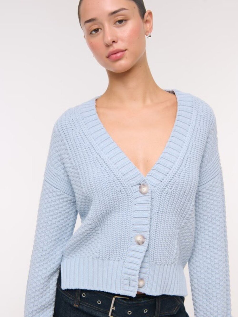 Abercrombie & Fitch The A&F Cameron Seed Stitch Cardigan - Picture 3 of 5